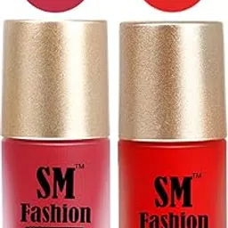 SM FASHION Nail Polishes, Baby Pink-Red Velvet Matte Nail Paint Combo Set of 2 Pcs 7ml each-picture-21