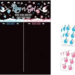 Enakshi® Board Game Kit | Classic Voting Sticker Set for Baby Parties, s & Celebrations | Lightweight Paper Material, Large 42x58 cm Poster & 4.2x5.6 cm Stickers in Black-picture-18