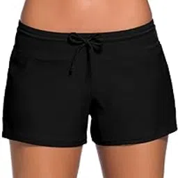 keasuzy Plus Size Swimwear Tankini Bottom Women Summer Sports Swim Beach Board Shorts S-3XL-picture-36