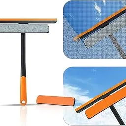 KPS 3-in-1 Wiper Glass Cleaner Wiper for Kitchen Cleaning Rotatable Silicone Squeegee with Scrub Sponge & Mesh Screen Cleaner Multifunctional Viper Kitchen Wiper Glass Wiper for Windows & Mirror-image-45