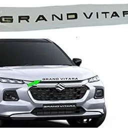 SF SmartFix Grand Vitara 3D Bonnet Letter Alphabets Names Chrome, Maruti Suzuki Exterior Accessories, Car Monogram, Logo, Black Colour, Set of 1-picture-16