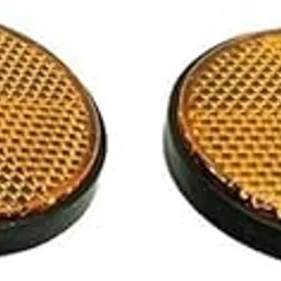 NS 2pcs 2inch Round Reflectors Orange Universal for All Scooters and Bikes-picture-42