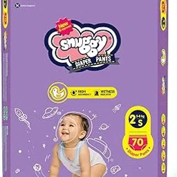 Snuggy Baby Diaper Pants Small 70 Count (Pack of 1), 3-8 kgs, Rapid Absorption, Anti - Bacterial-picture-38