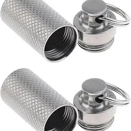 Merishopp 2xPortable Waterproof Pocket Pill Box Container Fob Capsule Keychain Keyring| Sports Equipment | Outdoor Sports Gear | Exercise Gear-picture-26