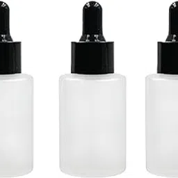 Happy Packaging 30ML Clear Frosted Flat Shoulder Round Empty Glass Bottle | Glass Dropper | Black Sleeve | Silcon Black Teat | Refillable | Leak Proof For Essential Oils | DIY serums (3)-image-47