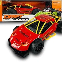 GOGA ENTERPRISES® DIE-CAST Strong Power Output,Cool Alloy Body RC Toy Car with Long Range 2.4 Ghz Joystick Remote with Rechargeable Battery-Cool Color(Green,Red & Yellow)-picture-15