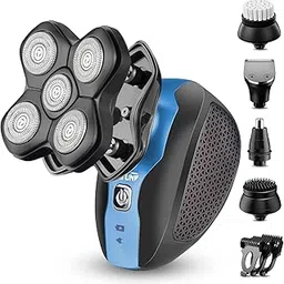 Telfun Upgrade Magnetic Head Shavers for Bald Men, Cordless & Comfort 5-in-1 Electric Razor - IPX7 Waterproof Wet/Dry Mens Grooming Kit - Easy Use Palm Shaver for a Smooth Bald Shave-picture-14
