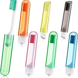 X spring 6 Pieces Travel Toothbrush, Folding Toothbrush with Toothbrush Box, Portable Mini Size Travel Toothbrush Kit, Soft Bristle Tooth Brushes for Travel, Camping, School, Home, Business Trip-image-42