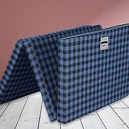 3 Inch Three Fold Dual Comfort Reversible Uhd Foam Single Bed Mattress,72X35X3, Blue & Black-picture-24