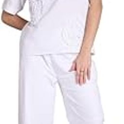 neudis Women's Self-designed Co-ord Set, Short Sleeve Top with Trousers-picture-17