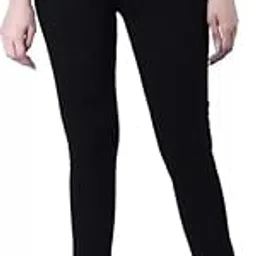 Linaria Women Black Plain Stretchable Denim Jeans-picture-21