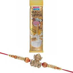 Quick Milk Magic Sipper Straw with Bal Ganesh Rakhi | Rakhi Gift For Brother | Magic Sipper Straw | 10-picture-21