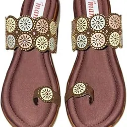 mana wear your passion Women's Everyday Slippers | Flat Bow Design Chappals | Comfortable Stylish Sandals for Summer Wear-picture-12