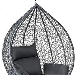 Hammock Swing Chair Without Stand for Home, Hanging Swings for Indoor, Outdoor, Home, Patio, Yard, Balcony, Garden (Grey)-picture-17