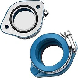 2PCS Motorcycle Air Intake Manifold Boots Carburetor Adapter Inlet Intake for Minibike Dirt Bike Motorcross TTR SSR PWK 21/24/26/28/30/32/34mm PE26/28/30mm TM28/32/34 Carb Pit Dirt Bike (Blue-Size C)-picture-29