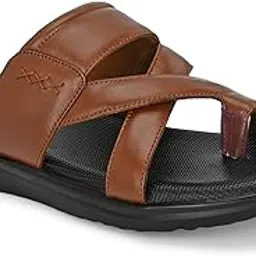 just leather Men Handcrafted Leather Sandals | Cross-Strap Design, Pure Leather Insole & Lightweight Airmix Sole-picture-51
