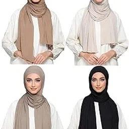icw Women's UV Protection Light Weight Jersey Cotton Summer Scarf Stoles Shawl head scarves for girls Dn02-picture-30