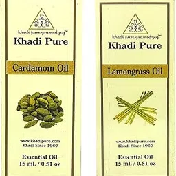 Khadi Pure Cardamom & Lemon Grass Essential Oil, 15 Ml (Pack Of 2)-picture-10