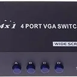 4 Port VGA Switch with Remote Support,KVM Switch VGA with 4 KVM Cable for 4 PC Computers Sharing 1 Monitor Switch and 3 USB Devices, Scanner, Printer, Mouse Keyboard Switch-picture-17