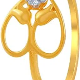 p.c. chandra jewellers 14k (585) Yellow Gold and American Diamond Ring for Women-picture-25