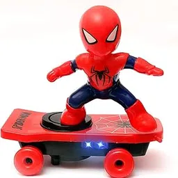 Kidology Superhero Electric Spiderman Stunt Skateboard, 360° Rotate Tumbler with Music & Colorful Lights, Interactive Balance Bike Toy for Kids 0-3 Years | Birthday Gift for Boys & Girls-image-21