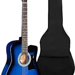 JUAREZ 38 Inches Lindenwood Acoustic Guitar With Dual Action Truss Rod, Bag, Picks, Allen Key, Extra String Set, TBLS Blue Sunburst-picture-17