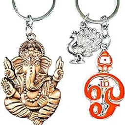 HARSHAN - VINAYAGA AND OOM Metal Key Chains For bike, Car, Home keys,Bags Zip-picture-17