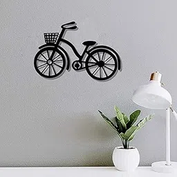 SIGNOOGLE Bicycle Theme MDF Plaque Painted Cutout Ready to Hang Home Office Decor Wall Art (Wooden, 36 x 25 Cm)-picture-11