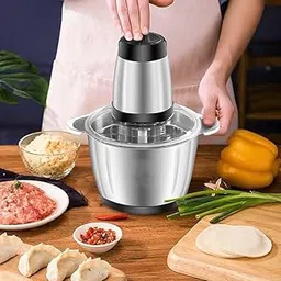 V TRIVYOM Food Processor – 2 Liters Heavy Duty Stainless Steel Vegetable Food Chopper – 2 Speed for Vegetable Kitchen Cutter Medium Super Powerful Chopping Grinding for Meat, Onion, Fruit & Nuts-image-22