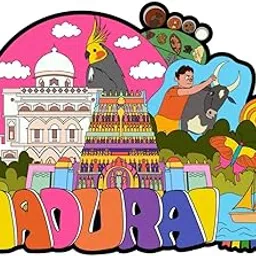 Skywalk India Souvenir Madurai Fridge Magnet (Multicolor) M-804-picture-20