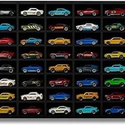 60-Car Hot Wheels Display Case Black | Wall-Mounted Organizer Rack for Diecast Cars & Mini Collectibles Mini Models(Without Cars)-picture-10