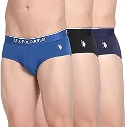 u.s. polo assn. Mens EB004 Anti Microbial Cotton Stretch Essential Underwear Brief -Pack of 2-picture-50