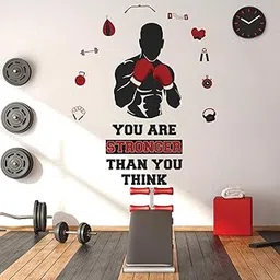 Gym - Fitness - Bodybuilding - Office - Sports - Workout - Boxing - Inspirational - Motivational Quotes Wall Sticker (Multi Colour, Vinyl, Self-Adhesive) (Large - 140 x 120 cm)-picture-27