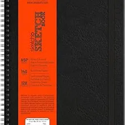 Anupam Sketcho Sketchbook - Hard Bound - Wireo Book - 140 GSM - 128 Cartridge Paper - A5 image 1
