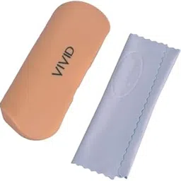 vivid Vision Unisex Adult Lightweight Eyewear Specs Case Cover | Free With Cleaning Cloth | Protect Eye Glasses | Plastic | Spectacles | Cases | AP - 341 (KOUTI - O)_PEACH with Cloth-picture-26