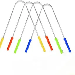 Pack of 4 Steel Tongue Cleaner for Adults and Kids, Easy to Use Travel Friendly | Tongue Scraper Relief from Bad Breath Tongue Sweeper-picture-59