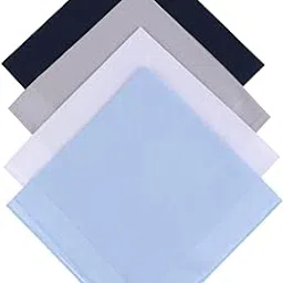 khazna Men's Cotton Handkerchiefs, Assorted Solid Color Pocket Square Hankies with Stripe,Pure Cotton High-Grade Plain Satin Handkerchief All Cotton Men's Business Pocket Towel 4 Pcs-picture-28