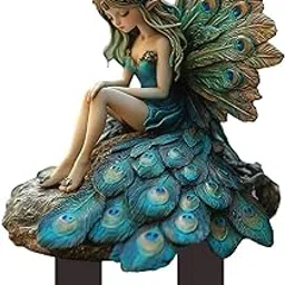 ATORSE Peacock Fairy Garden Stake 2D Creative Decoration for Path Outdoor Plant Pot-picture-28