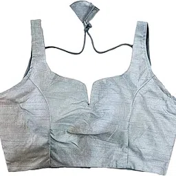nigel designer Women's Heavy Phantom Silk Bollywood Style Sleeveless Trendy Blouse(Veda)-picture-28