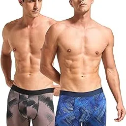 technosport Men Polyester Printed 4- Way Stretchable Anti Microbial Odour Free Trunks - Pack of 2-picture-14