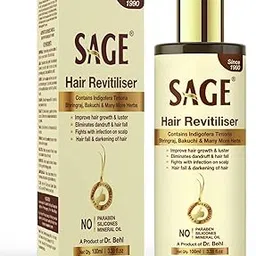 Sage Herbals Hair Revitaliser Oil, Scalp Massage Oil, Dermatologically Tested (100 ml, Pack of 2)-picture-51