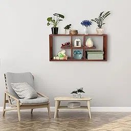 GUDSMITH Engineered Wood Wall mounting Bookshelf in Walnut Finish (Columbian Walnut)-picture-26