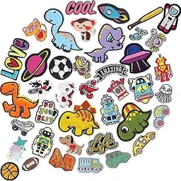 40PCS Iron On Patches, Iron On Stickers for Clothes, Dinosaur and Car Design Fabric Stickers, DIY Decoration and Repair Patches for Jackets Jeans Hats, Size 4.2-11.2cm-picture-13