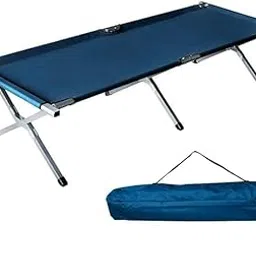 Steel Heavy Duty Lightweight Folding Camping Cot Bed, Foldable Portable Sleeping Cot for Adult, Patio, Beach, Hiking, Camping, Travel, Office Nap, Outdoor, Indoor, 7 Centimeters-picture-34