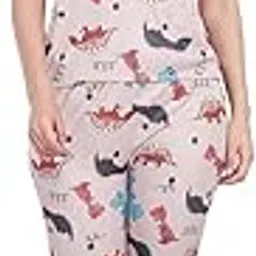 styledose Features Colorful Dinosaurs and Playful Patterns That add Charm to Your Sleepwear Collection. Cream-picture-13