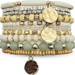 bohenoor Bohemian Beads Bracelet Set for Women and Girls – Stylish Stackable Boho Bracelets for Women, Aesthetic Hand Jewelry-picture-19