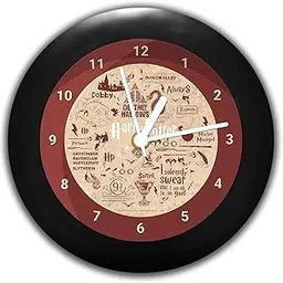 MCSID RAZZ- Harry Potter - Red Table Clocks New | Desk Clock | Table Clock for Home Decor |Table Clock for Office Gift Birthday Gift, (INDIA) (Infographic Red (with Numbers))-picture-35