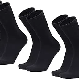 UPAREL Pack of 3 Cotton Plain Formal Mid-Calf Length Socks For Gents-picture-55