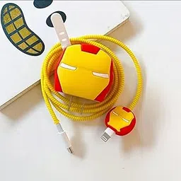 Like Star® Silicone Cartoon 3D Design Protective Case Compatible with Samsung Galaxy 25W USB-C Power Adapter Charger, Protective Cover for Cute Pattern 360° Full Protection Cover 4in1 (Red Hero)-image-31