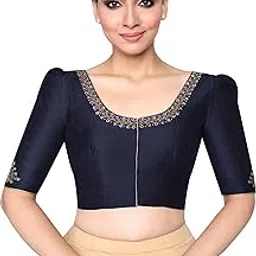 rene Cotton Silk Half Sleeve Embriodered Blouse(D-1005547@@p)-picture-22